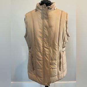 Quilted vest, tan, size L